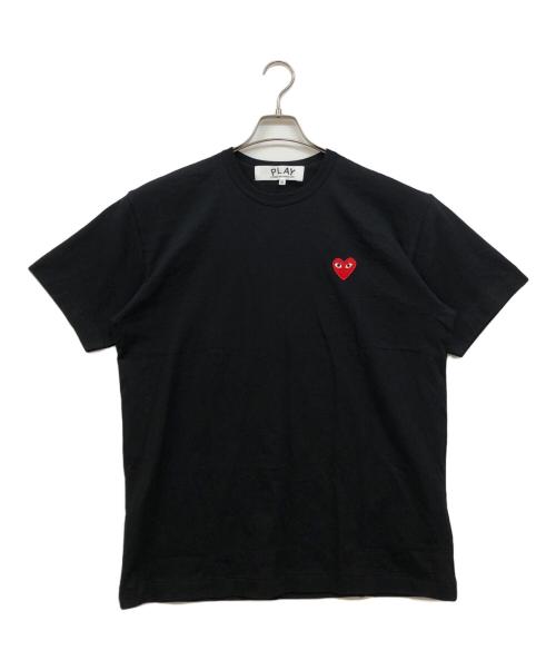 PLAY COMME des GARCONS（プレイコムデギャルソン）PLAY COMME des GARCONS (プレイコムデギャルソン) T-SHIRT WITH RED EMBLEM ブラック サイズ:XXLの古着・服飾アイテム