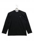 PLAY COMME des GARCONSプレイコムデギャルソン）の古着「Long Sleeve T-Shirt With Black Emblem」｜ブラック