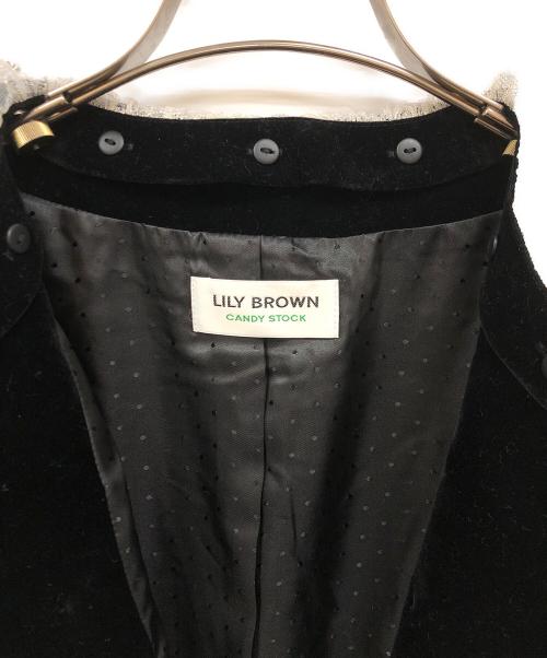 Lily Brown（リリーブラウン）Lily Brown (リリーブラウン) スカラップビジューアタッチドジャケット ブラック サイズ:FREE 未使用品の古着・服飾アイテム