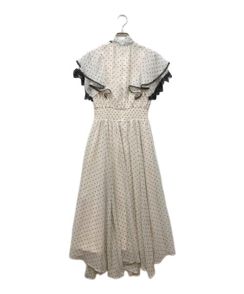 CELFORD（セルフォード）CELFORD (セルフォード) ハートドットプリントワンピース ホワイト サイズ:36の古着・服飾アイテム