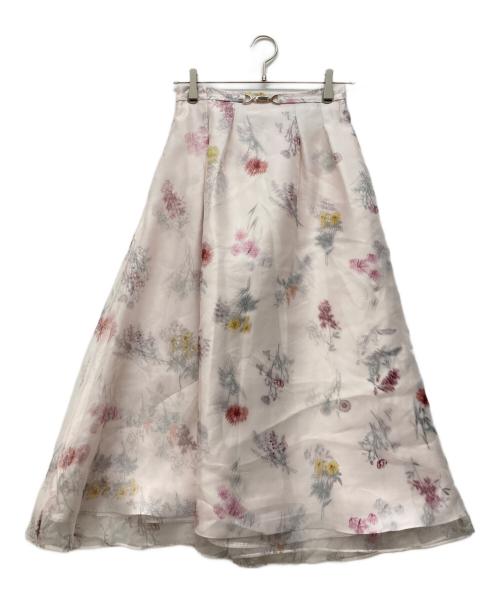 CELFORD（セルフォード）CELFORD (セルフォード) レイヤードフラワープリントスカート ピンク サイズ:38の古着・服飾アイテム