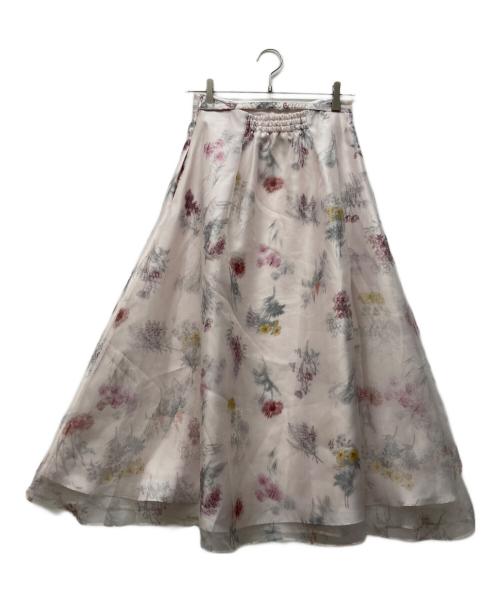 CELFORD（セルフォード）CELFORD (セルフォード) レイヤードフラワープリントスカート ピンク サイズ:38の古着・服飾アイテム