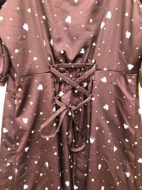 Rirandture（リランドチュール）Rirandture (リランドチュール) MARIE BELLE Heart print one-piece ボルドー サイズ:1の古着・服飾アイテム