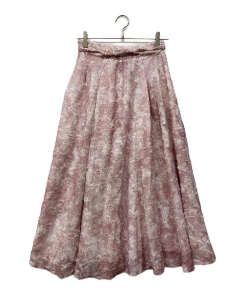 CELFORD（セルフォード）CELFORD (セルフォード) ベルト付きフラワーJQスカート ピンク サイズ:38の古着・服飾アイテム