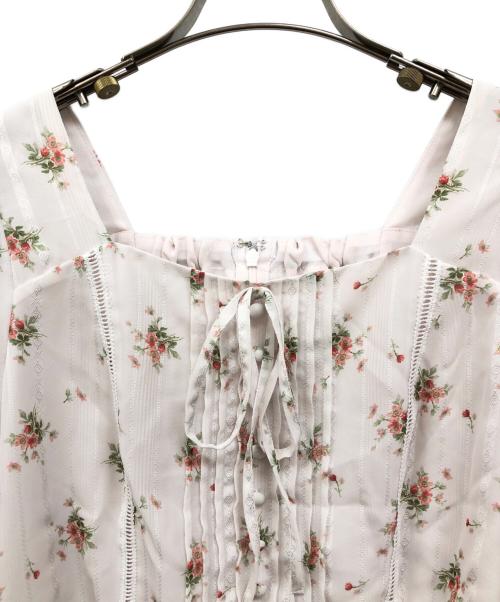 LAURA ASHLEY（ローラ アシュレイ）LAURA ASHLEY (ローラ アシュレイ) Rirandture (リランドチュール) フリルスリーブブラウス ピンク サイズ:2の古着・服飾アイテム