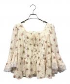Rirandture×LAURA ASHLEYリランドチュール×ローラ アシュレイ）の古着「フリルスリーブブラウス」｜イエロー