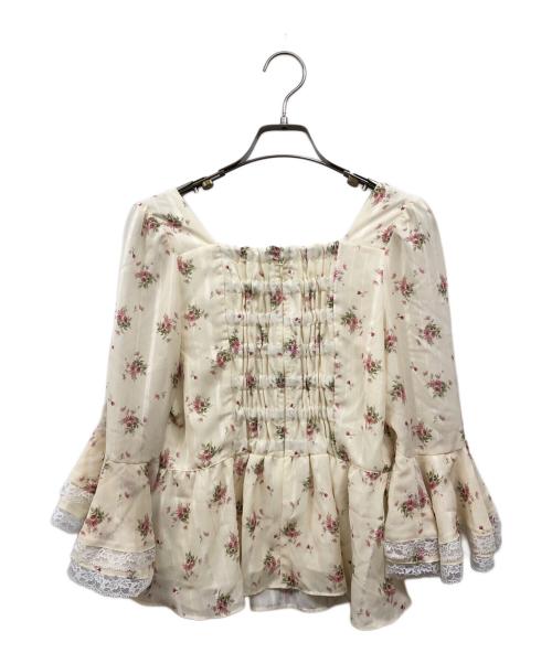 Rirandture（リランドチュール）Rirandture (リランドチュール) LAURA ASHLEY (ローラ アシュレイ) フリルスリーブブラウス イエロー サイズ:2の古着・服飾アイテム