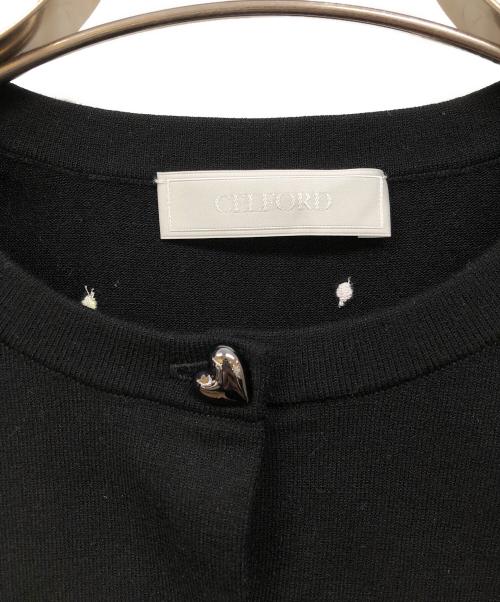 CELFORD（セルフォード）CELFORD (セルフォード) 【UVカット】ハート刺繍ポケットカーディガン ブラック サイズ:freeの古着・服飾アイテム