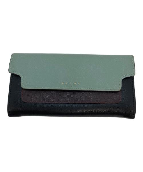 MARNI（マルニ）MARNI (マルニ) TRUNK WALLET グリーン×ブラックの古着・服飾アイテム