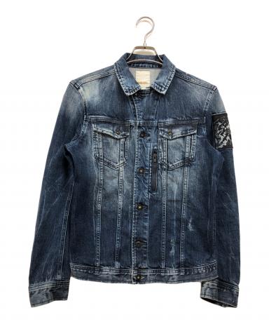 DIESEL ディーゼル デニムジャケット ネイビー(メンズ L)中古 古着 A5031 中古・古着通販】DIESEL (ディーゼル) デニムジャケット ブルー サイズ