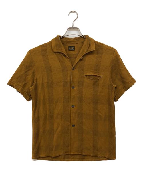 TENDERLOIN（テンダーロイン）TENDERLOIN (テンダーロイン) レーヨンオープンカラーチェックシャツ ブラウン サイズ:Sの古着・服飾アイテム
