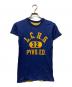 IMP PRINT SPORTSWEAR（アイエムピー・プリント・スポーツウェア）の古着「ダブルフェイスプリントTシャツ」｜ブルー×イエロー