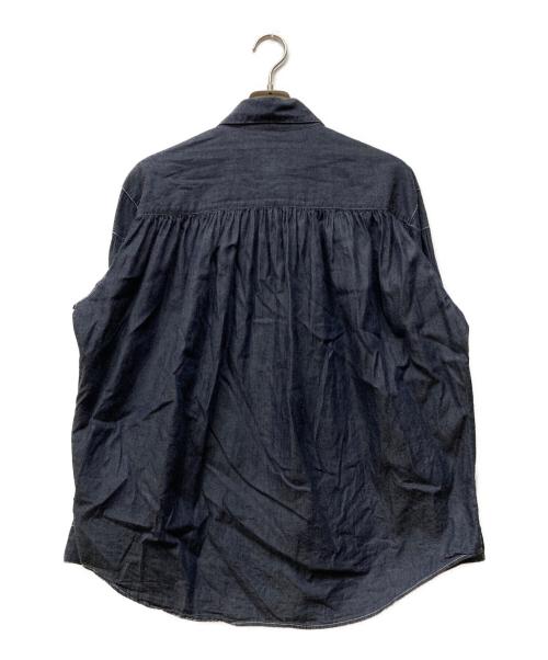 AiE（エーアイイー）AiE (エーアイイー) デニムギャザーシャツ インディゴ サイズ:Ｓの古着・服飾アイテム