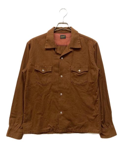 TENDERLOIN（テンダーロイン）TENDERLOIN (テンダーロイン) ピケスナップボタン ブラウン サイズ:XSの古着・服飾アイテム
