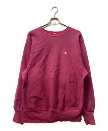 Champion REVERSE WEAVE（チャンピオン リバース ウィーブ）の古着「90s ワンポイントロゴスウェット」｜レッド