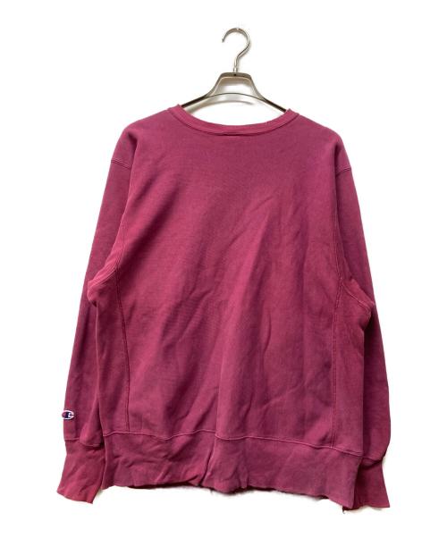 Champion REVERSE WEAVE（チャンピオン リバース ウィーブ）Champion REVERSE WEAVE (チャンピオン リバース ウィーブ) 90s ワンポイントロゴスウェット レッド サイズ:Lの古着・服飾アイテム