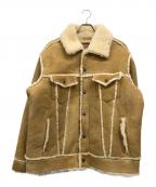 LEVI'S PReMIUMリーバイス プレミアム）の古着「SHEARLING TRUCKER OLYMPIA」｜ホワイト×ベージュ