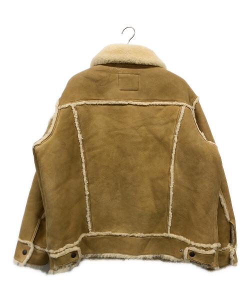 LEVI'S PReMIUM（リーバイス プレミアム）LEVI'S PReMIUM (リーバイス プレミアム) SHEARLING TRUCKER OLYMPIA ホワイト×ベージュ サイズ:XLの古着・服飾アイテム