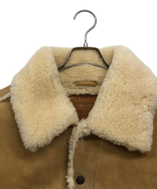 LEVI'S PReMIUM（リーバイス プレミアム）LEVI'S PReMIUM (リーバイス プレミアム) SHEARLING TRUCKER OLYMPIA ホワイト×ベージュ サイズ:XLの古着・服飾アイテム
