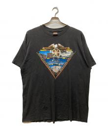 HARLEY-DAVIDSON（ハーレーダビッドソン）の古着「90周年プリントTシャツ」｜ブラック