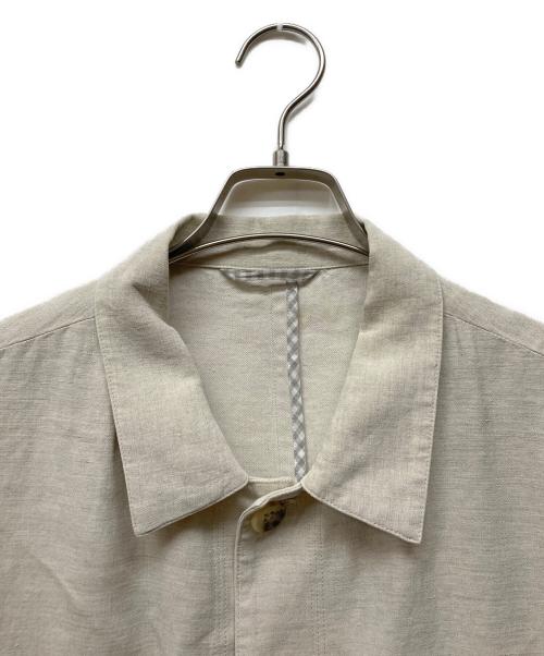 PAPAS（パパス）PAPAS (パパス) リネンシャツジャケット ベージュ サイズ:Mの古着・服飾アイテム