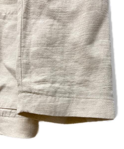 PAPAS（パパス）PAPAS (パパス) リネンシャツジャケット ベージュ サイズ:Mの古着・服飾アイテム