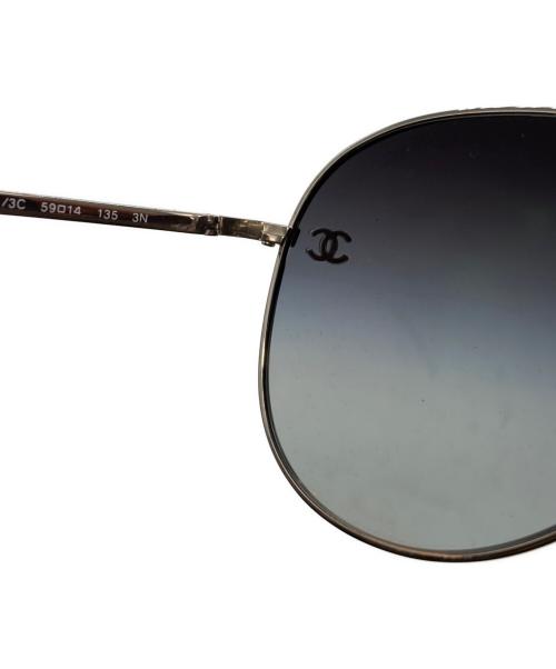 CHANEL（シャネル）CHANEL (シャネル) ココマークティアドロップサングラス シルバー サイズ:59□14の古着・服飾アイテム