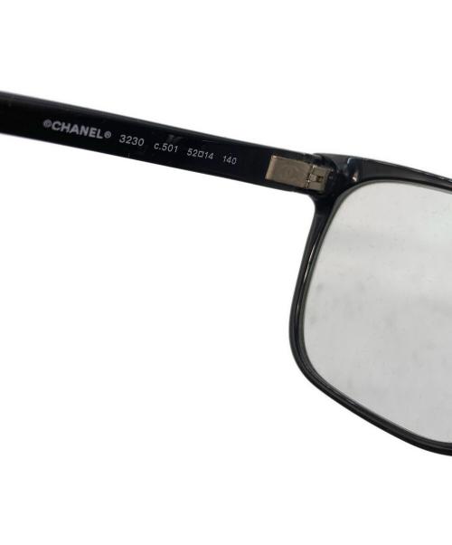 CHANEL（シャネル）CHANEL (シャネル) バイカラーアイウェア ブラック×ホワイトの古着・服飾アイテム