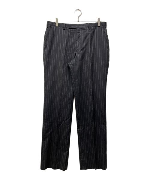 BURBERRY BLACK LABEL（バーバリーブラックレーベル）BURBERRY BLACK LABEL (バーバリーブラックレーベル) SUPER 100's ストライプセットアップ ブラック サイズ:40Lの古着・服飾アイテム