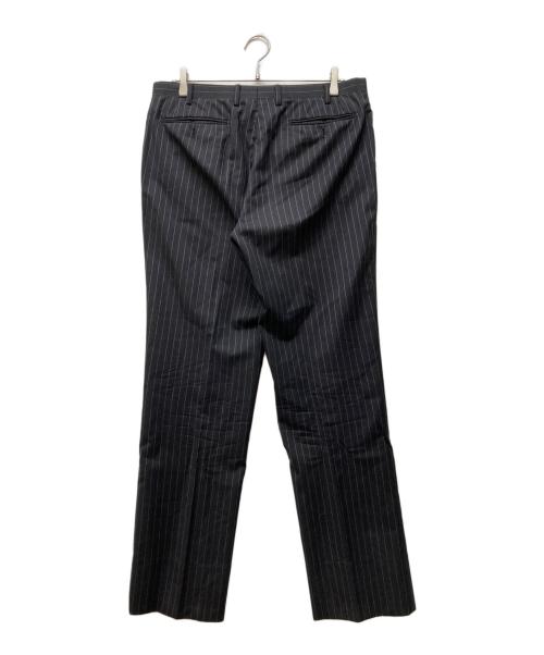 BURBERRY BLACK LABEL（バーバリーブラックレーベル）BURBERRY BLACK LABEL (バーバリーブラックレーベル) SUPER 100's ストライプセットアップ ブラック サイズ:40Lの古着・服飾アイテム