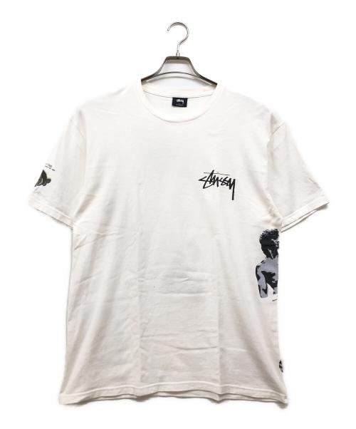 stussy（ステューシー）stussy (ステューシー) 有名画家プリントTシャツ ホワイト サイズ:Lの古着・服飾アイテム