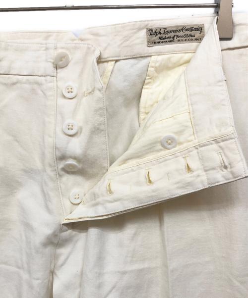 POLO RALPH LAUREN（ポロ・ラルフローレン）POLO RALPH LAUREN (ポロ・ラルフローレン) リネンパンツ ホワイト サイズ:36/32の古着・服飾アイテム