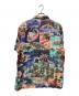 RRL (ダブルアールエル) パッチワークプリントレーヨン アロハシャツ ブルー サイズ:XL：25000円