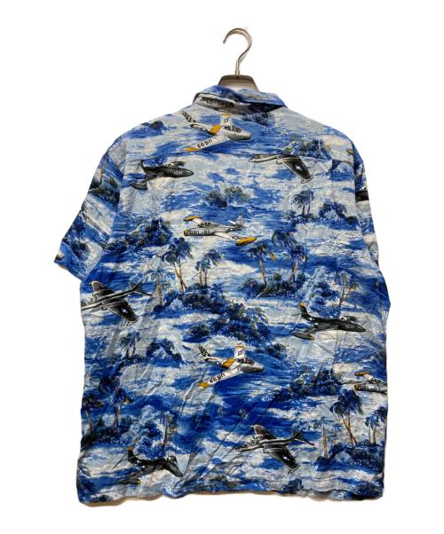 RRL（ダブルアールエル）RRL (ダブルアールエル) キャンプアロハシャツ ブルー サイズ:XLの古着・服飾アイテム