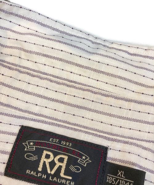 RRL（ダブルアールエル）RRL (ダブルアールエル) CALICO STRIPE SHIRT ホワイト サイズ:XLの古着・服飾アイテム