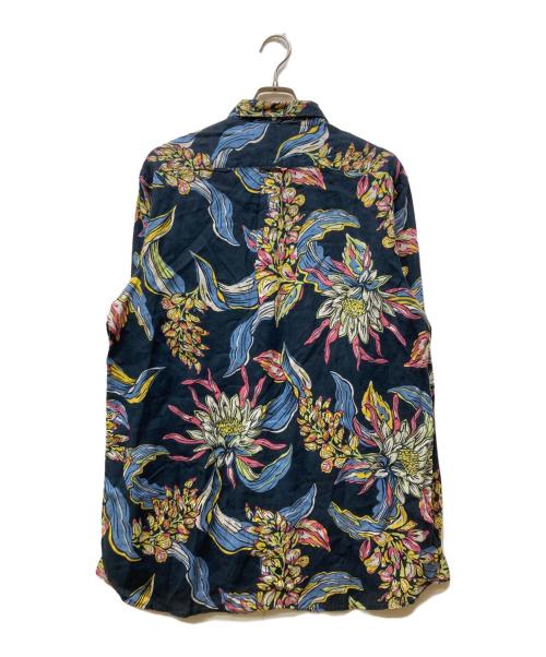 RALPH LAUREN（ラルフローレン）RALPH LAUREN (ラルフローレン) 大判花柄リネンシャツ ネイビー サイズ:Lの古着・服飾アイテム