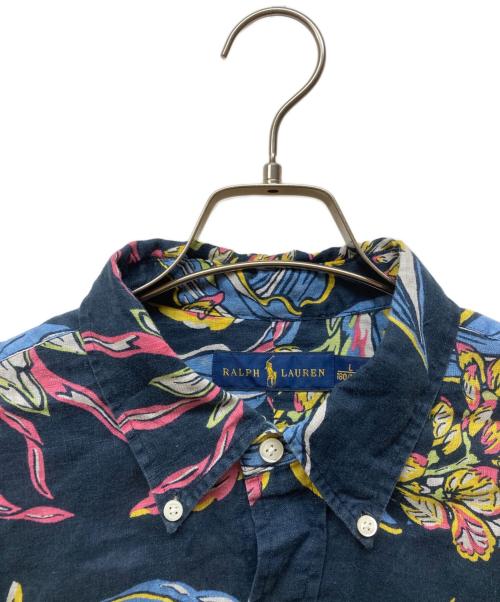 RALPH LAUREN（ラルフローレン）RALPH LAUREN (ラルフローレン) 大判花柄リネンシャツ ネイビー サイズ:Lの古着・服飾アイテム