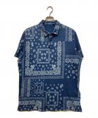 POLO RALPH LAURENポロ・ラルフローレン）の古着「ペイズリーポロシャツ」｜ネイビー