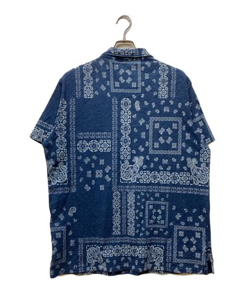 POLO RALPH LAUREN（ポロ・ラルフローレン）POLO RALPH LAUREN (ポロ・ラルフローレン) ペイズリーポロシャツ ネイビー サイズ:XLの古着・服飾アイテム