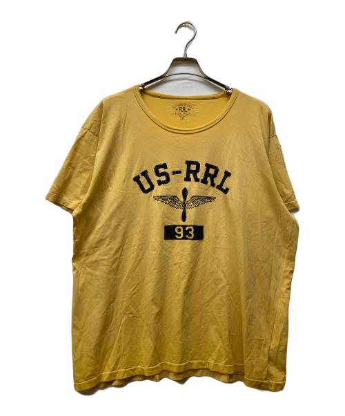 RRL（ダブルアールエル）RRL (ダブルアールエル) フロッキープリントTシャツ イエロー サイズ:XXLの古着・服飾アイテム