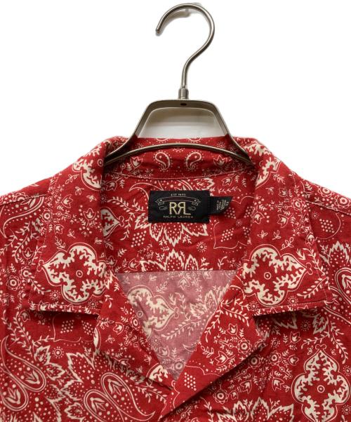 RRL（ダブルアールエル）RRL (ダブルアールエル) レーヨン ペイズリーアロハシャツ ホワイト×レッド サイズ:XLの古着・服飾アイテム
