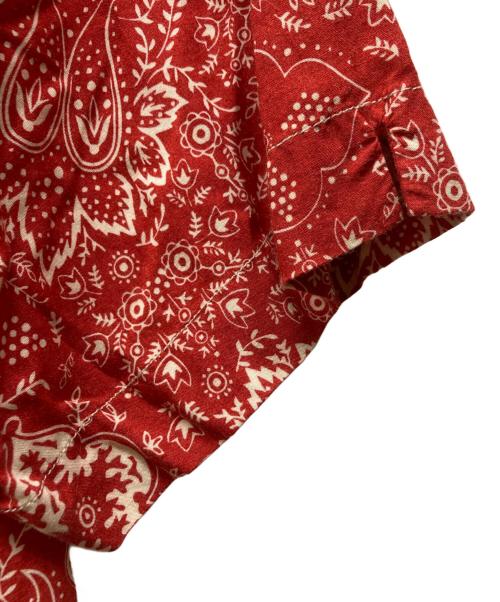 RRL（ダブルアールエル）RRL (ダブルアールエル) レーヨン ペイズリーアロハシャツ ホワイト×レッド サイズ:XLの古着・服飾アイテム