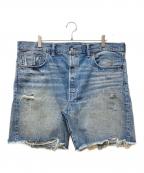 RRLダブルアールエル）の古着「CUT OFF DENIM SHORTS」｜ブルー