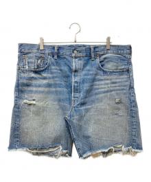 RRL（ダブルアールエル）の古着「CUT OFF DENIM SHORTS」｜ブルー
