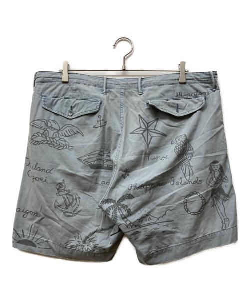 RRL（ダブルアールエル）RRL (ダブルアールエル) ハワイアン柄チノショーツ ブルー サイズ:W36の古着・服飾アイテム