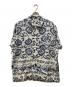 RRL（ダブルアールエル）の古着「PRINT LINEN CAMP SHIRT」｜インディゴ×ホワイト