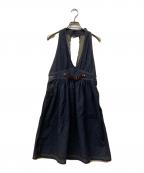 BURBERRY BLUE LABELバーバリー ブルー レーベル）の古着「デニムノースリーブワンピース」｜ブルー