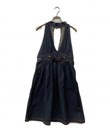 BURBERRY BLUE LABEL（バーバリー ブルー レーベル）の古着「デニムノースリーブワンピース」｜ブルー