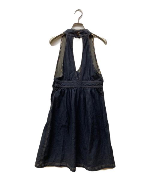 BURBERRY BLUE LABEL（バーバリー ブルー レーベル）BURBERRY BLUE LABEL (バーバリー ブルー レーベル) デニムノースリーブワンピース ブルー サイズ:38の古着・服飾アイテム