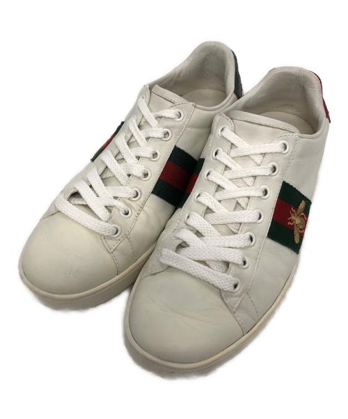 GUCCI（グッチ）GUCCI (グッチ) シェリーラインローカットスニーカー ホワイト サイズ:36 1/2の古着・服飾アイテム